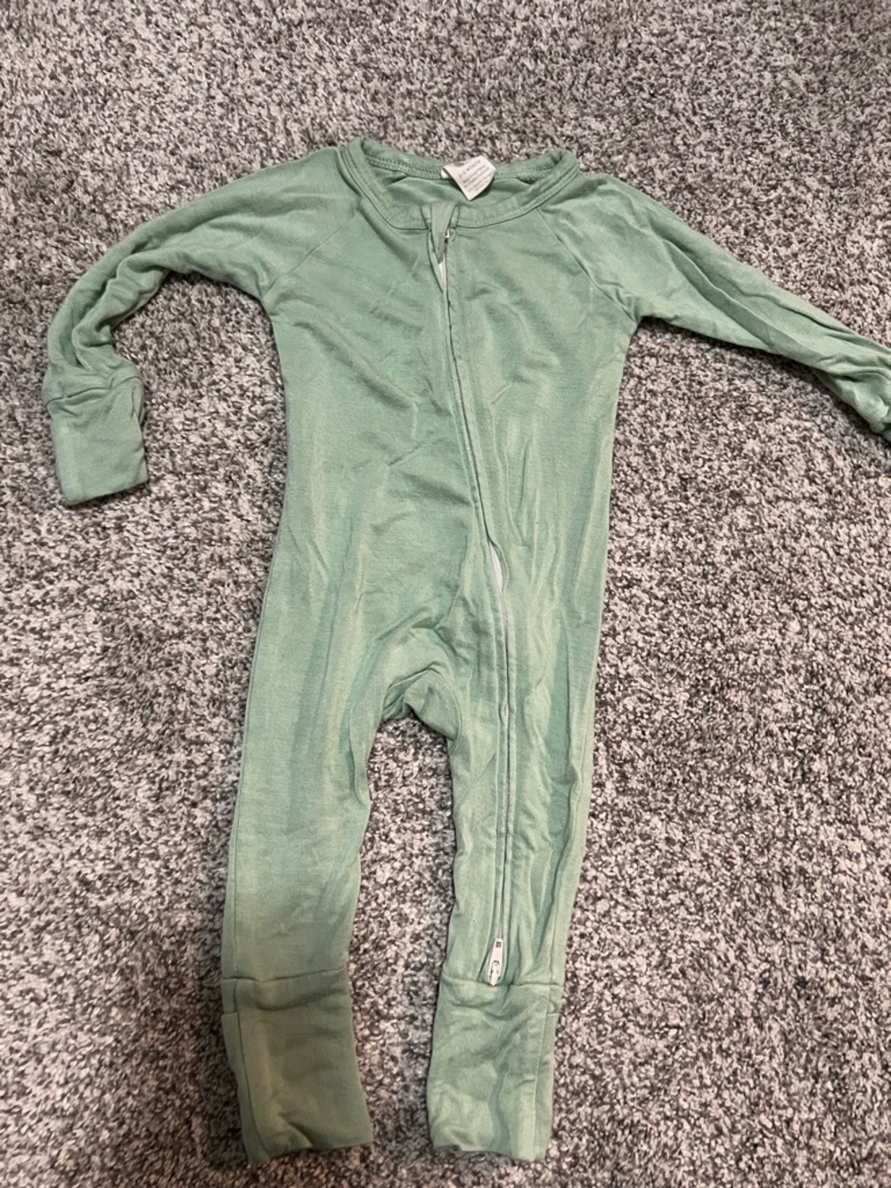 Larkspur baby Long-Sleeve Green Zip One-Piece